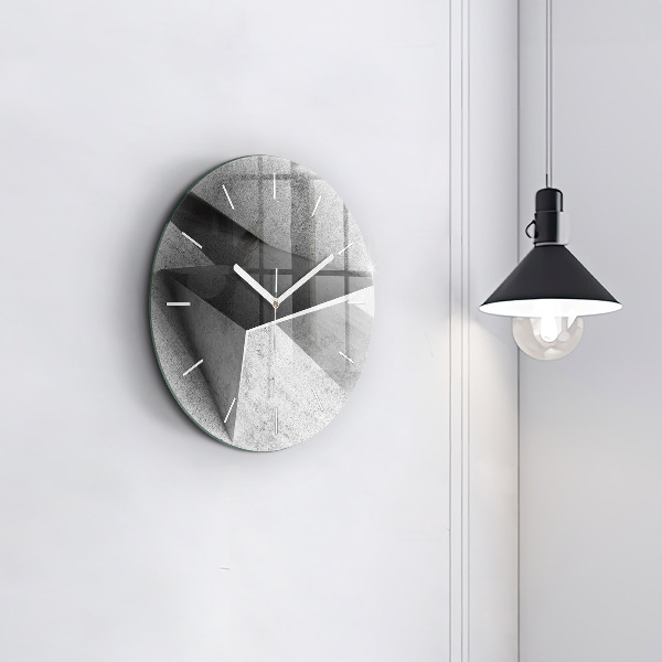 Zegar okrągły Abstrakcja trójkąty