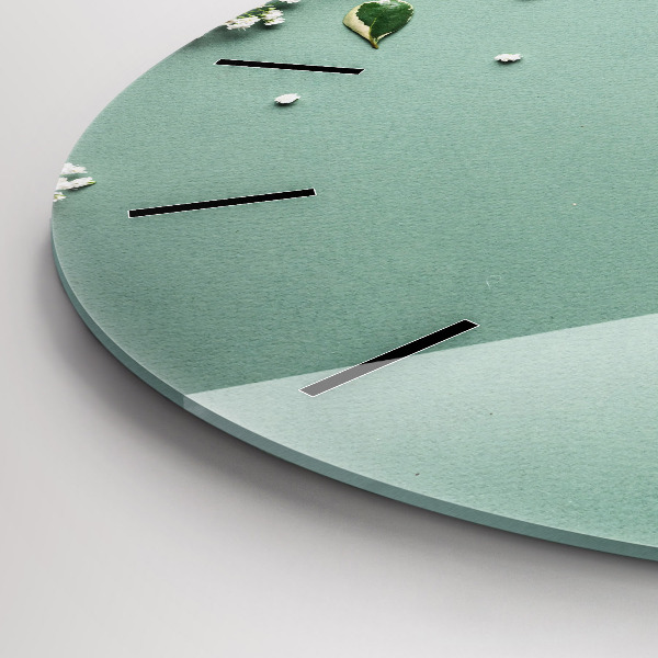 Zegar okrągły Kwiaty delikatne