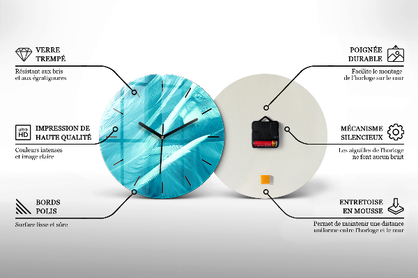 Zegar okrągły Kwiaty delikatne