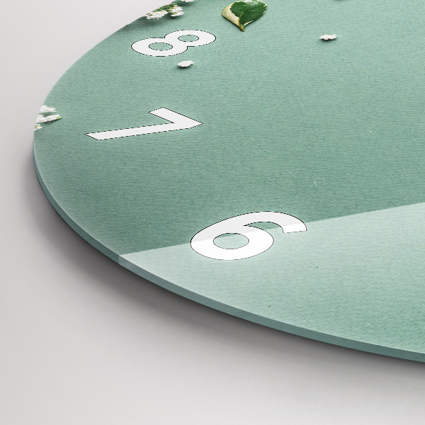 Zegar okrągły Kwiaty delikatne