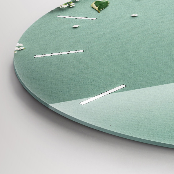 Zegar okrągły Kwiaty delikatne