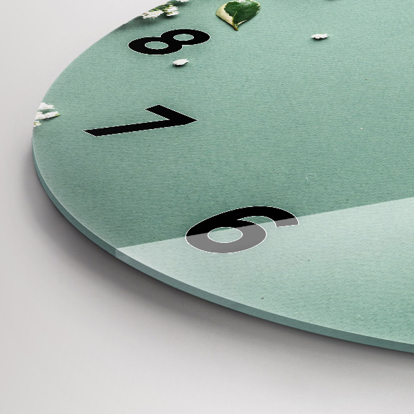 Zegar okrągły Kwiaty delikatne