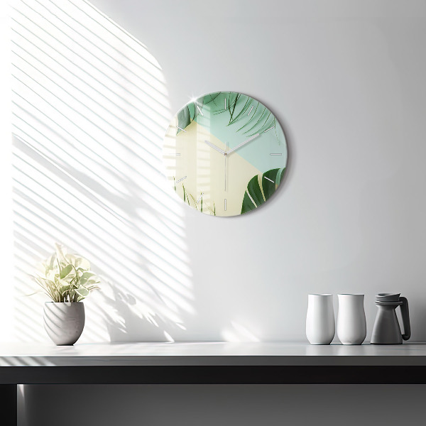 Zegar okrągły Liście Monstery