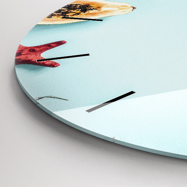 Zegar okrągły Wakacyjna kompozycja