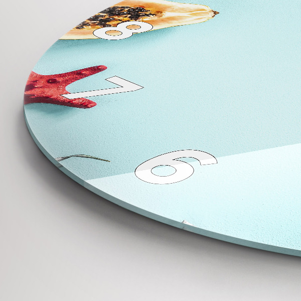 Zegar okrągły Wakacyjna kompozycja