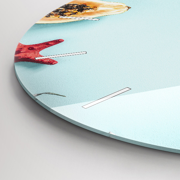 Zegar okrągły Wakacyjna kompozycja