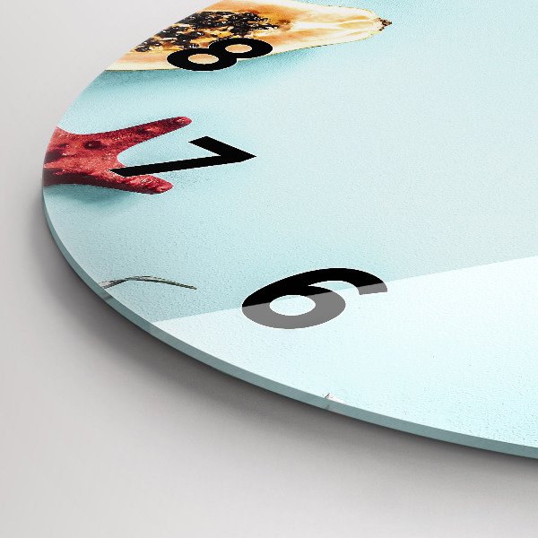 Zegar okrągły Wakacyjna kompozycja