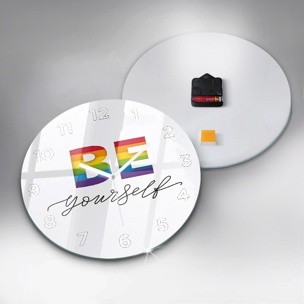Zegar okrągły Napis Be yourself
