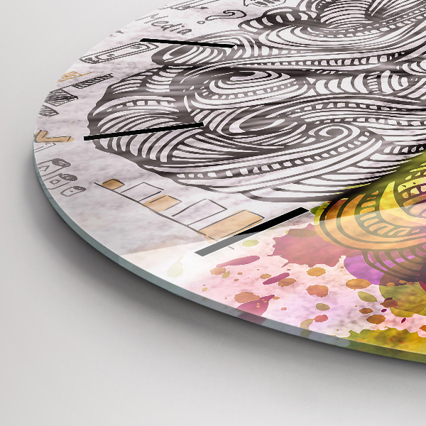 Zegar okrągły Abstrakcja mózg