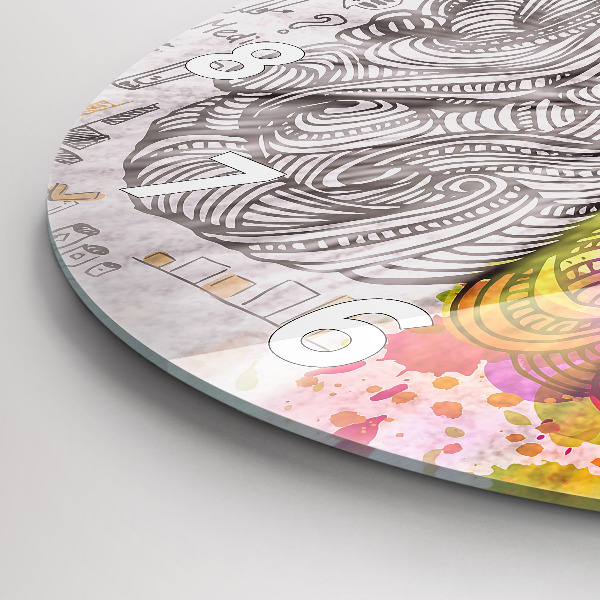 Zegar okrągły Abstrakcja mózg