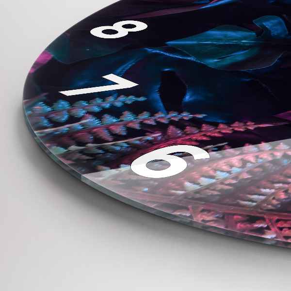 Zegar okrągły Egzotyczne kwiaty