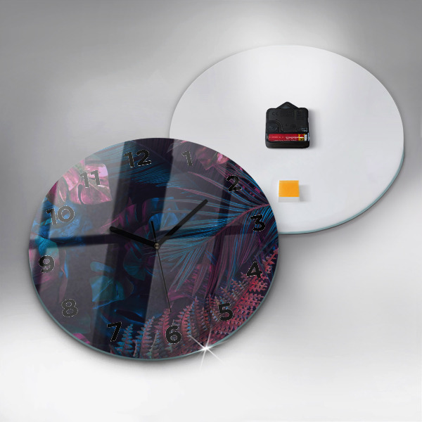 Zegar okrągły Egzotyczne kwiaty