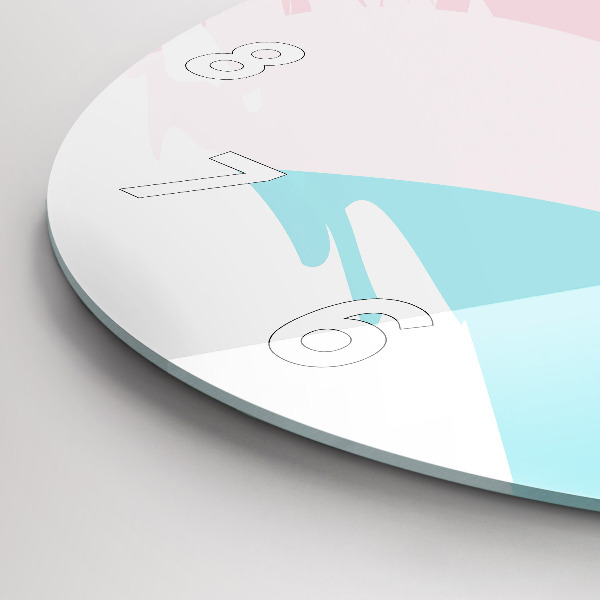 Zegar okrągły Pastelowa abstrakcja