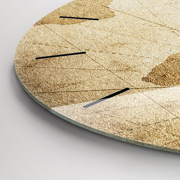 Zegar okrągły Mapa świata vintage