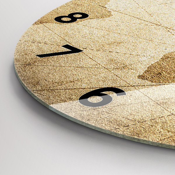 Zegar okrągły Mapa świata vintage