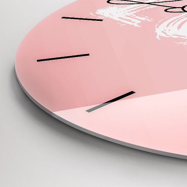 Zegar okrągły Napis Love yourself