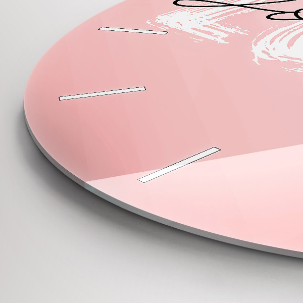 Zegar okrągły Napis Love yourself