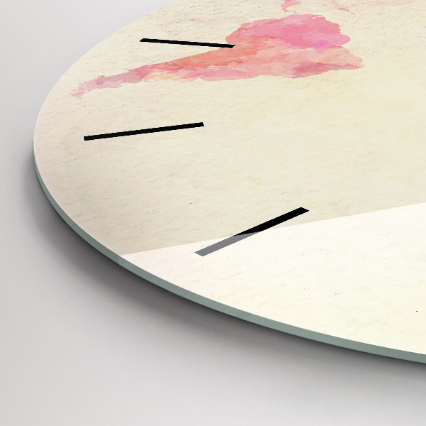 Zegar okrągły Akwarela mapa świata