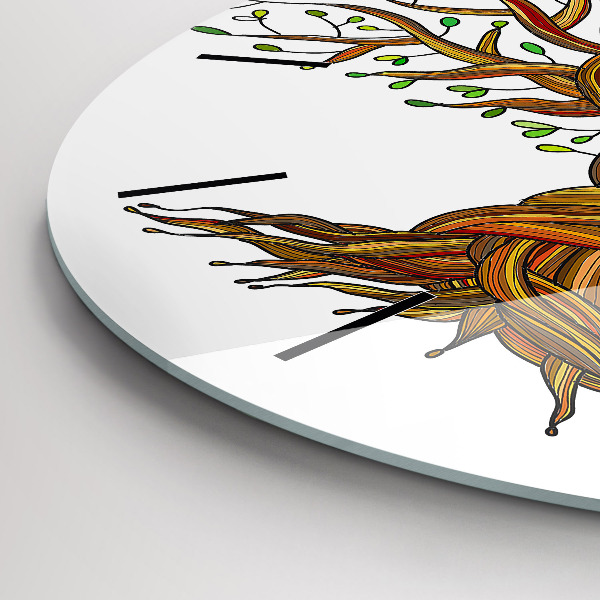 Zegar okrągły Drzewo i korzenie