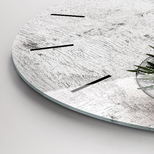 Zegar okrągły Rośliny dekoracyjne