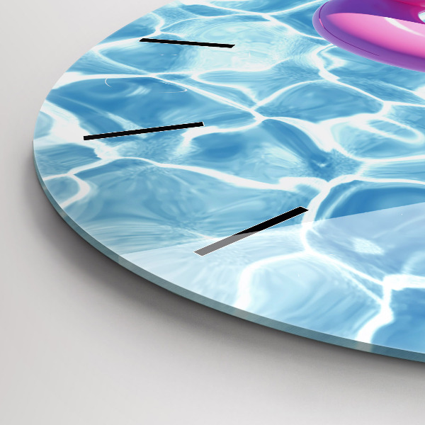 Zegar okrągły Pontony flamingi