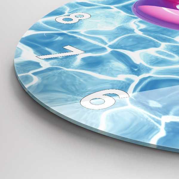 Zegar okrągły Pontony flamingi