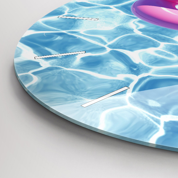 Zegar okrągły Pontony flamingi