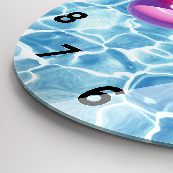 Zegar okrągły Pontony flamingi