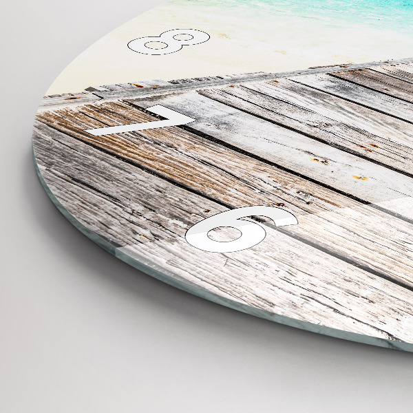 Zegar ścienny okrągły Tropikalna wyspa