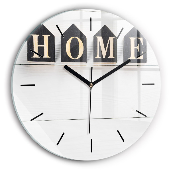 Zegar ścienny okrągły Napis dom