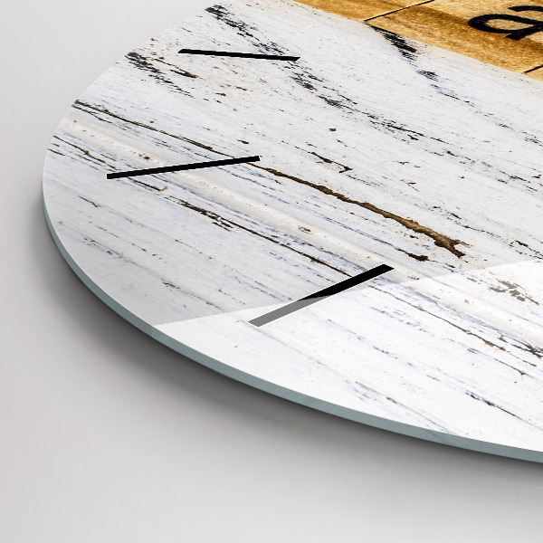 Zegar ścienny okrągły Napis Rodzina