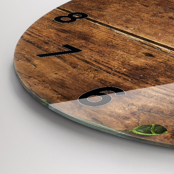 Zegar ścienny okrągły Rustykalne drewno