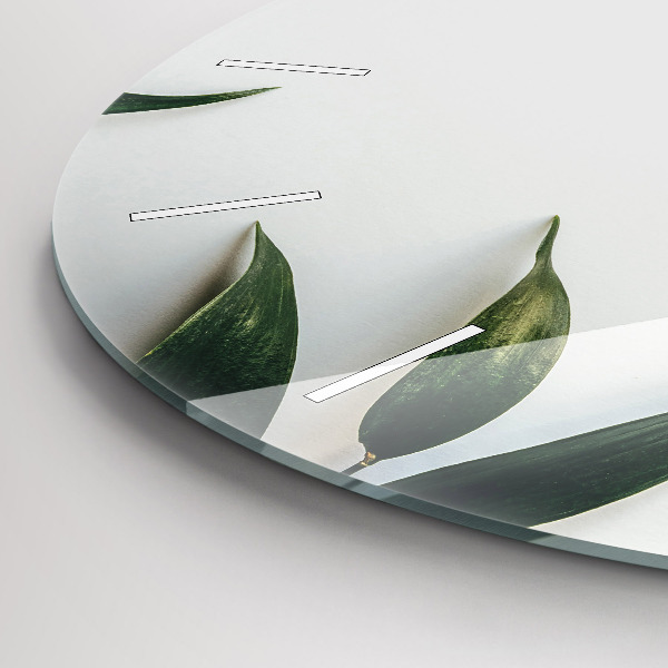 Zegar ścienny okrągły Ramka z liści