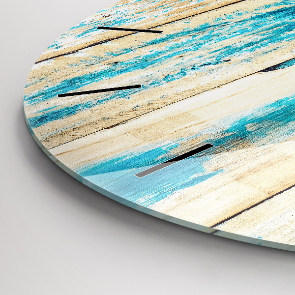 Zegar ścienny okrągły Porysowane drewno