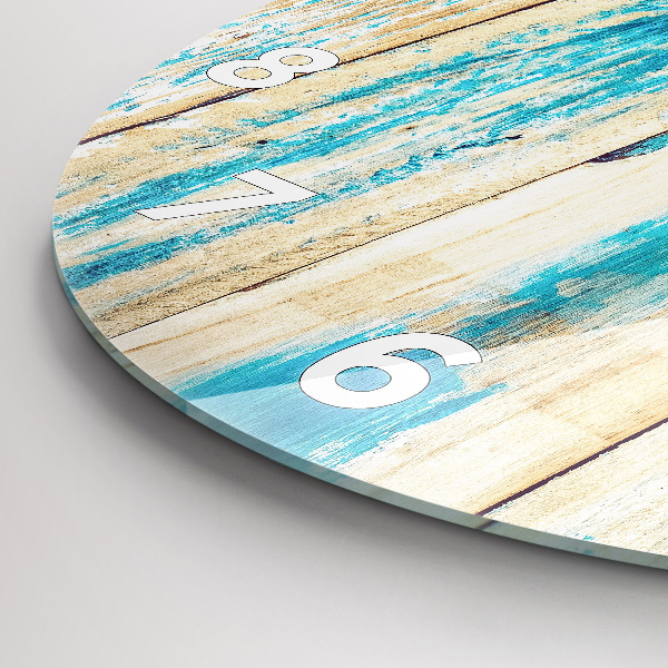 Zegar ścienny okrągły Porysowane drewno