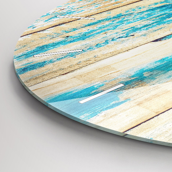 Zegar ścienny okrągły Porysowane drewno