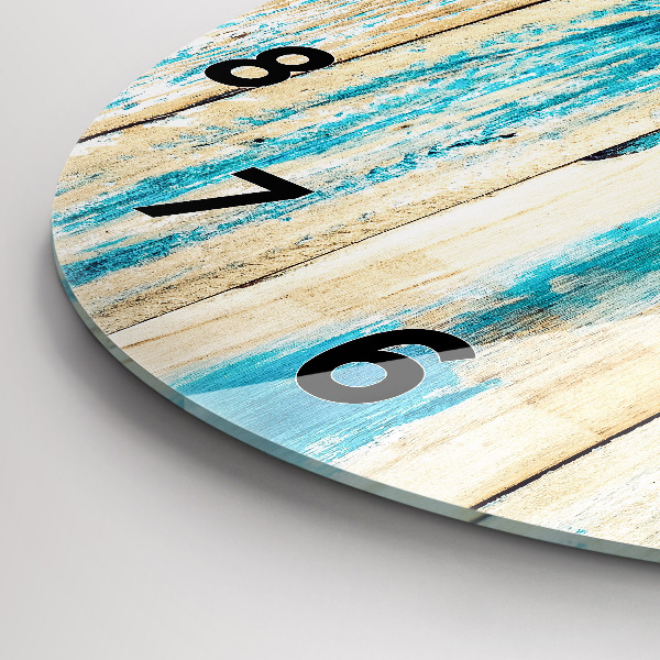 Zegar ścienny okrągły Porysowane drewno