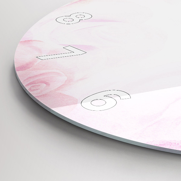 Zegar ścienny okrągły Róże abstrakcja