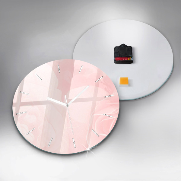 Zegar ścienny okrągły Kwitnące róże