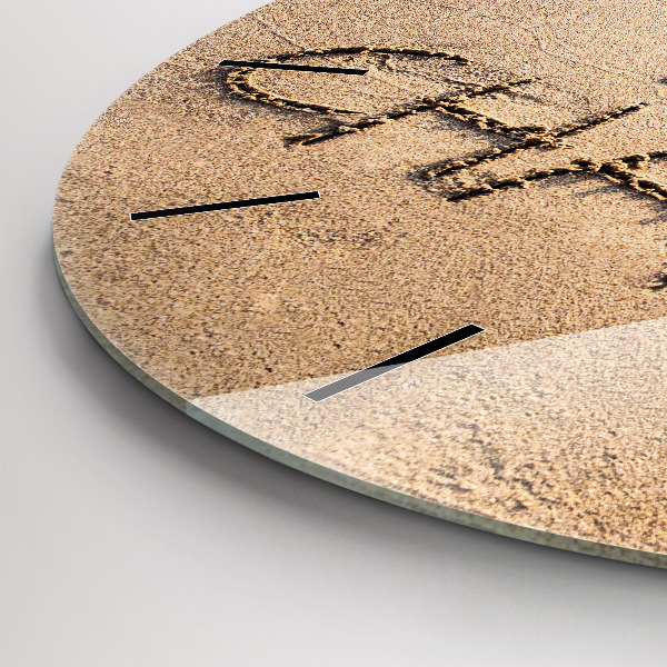 Zegar ścienny okrągły Cytat na plaży