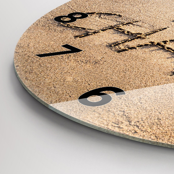 Zegar ścienny okrągły Cytat na plaży