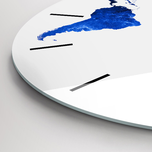 Zegar ścienny okrągły Mapa świata kosmiczna