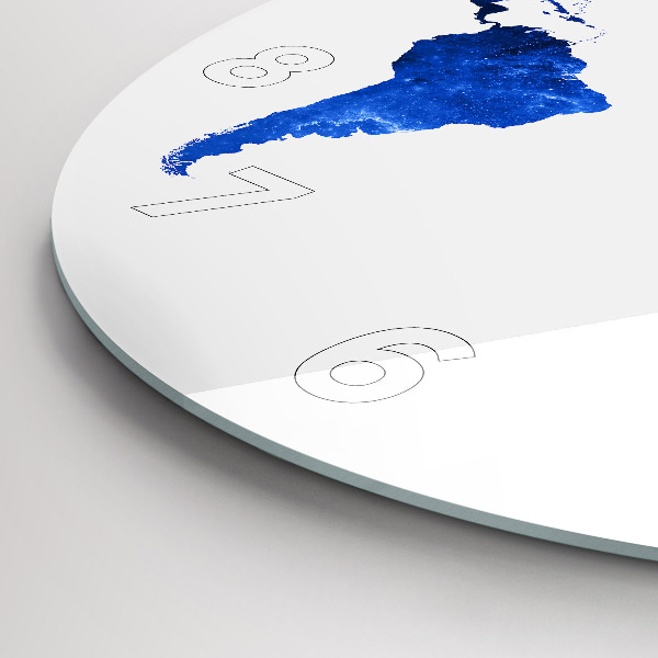 Zegar ścienny okrągły Mapa świata kosmiczna