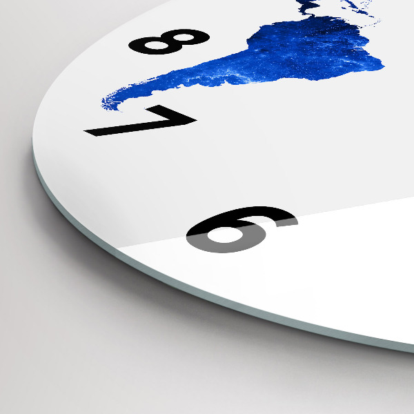 Zegar ścienny okrągły Mapa świata kosmiczna