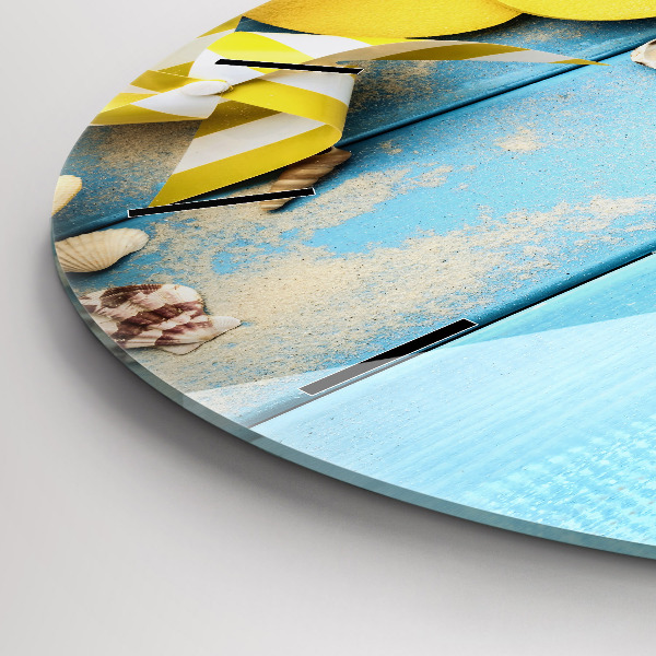 Zegar ścienny okrągły Akcesoria plażowe i deski