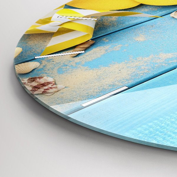 Zegar ścienny okrągły Akcesoria plażowe i deski