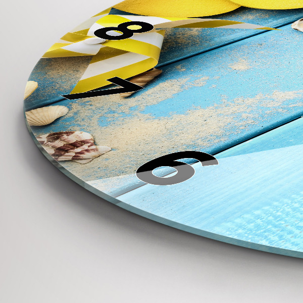 Zegar ścienny okrągły Akcesoria plażowe i deski