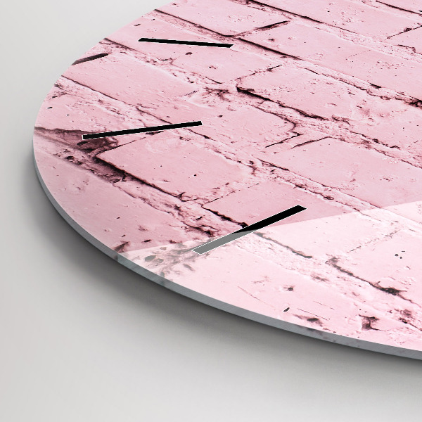 Zegar ścienny okrągły Cegły ściana