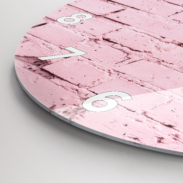 Zegar ścienny okrągły Cegły ściana