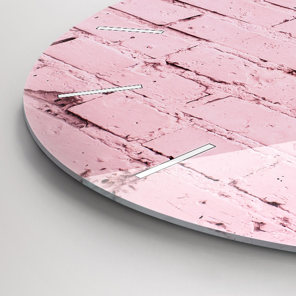 Zegar ścienny okrągły Cegły ściana